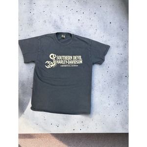 Southern Devil Harley Davidson T-Shirt Scorpion Cartersville, GA Gray